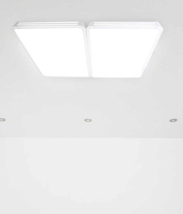 프레임 투톤 시스템 4등 국산LED거실등 (100W)