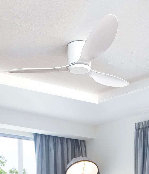 W 디케 리오더 거실실링팬 천정선풍기 (52인치 화이트 우드)