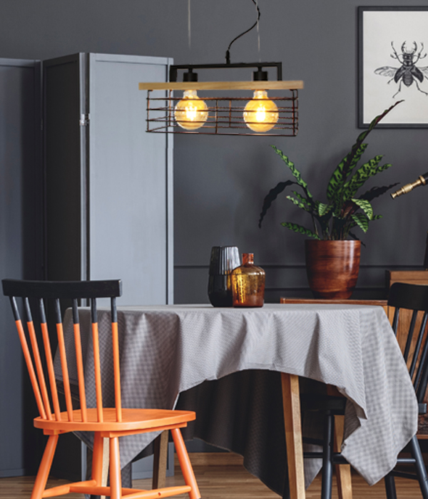 우드라인 2등 펜던트조명 인테리어 식탁등